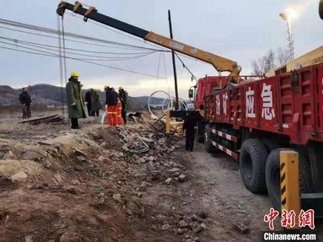 救援現(xiàn)場(chǎng)。 現(xiàn)場(chǎng)工作人員 供圖