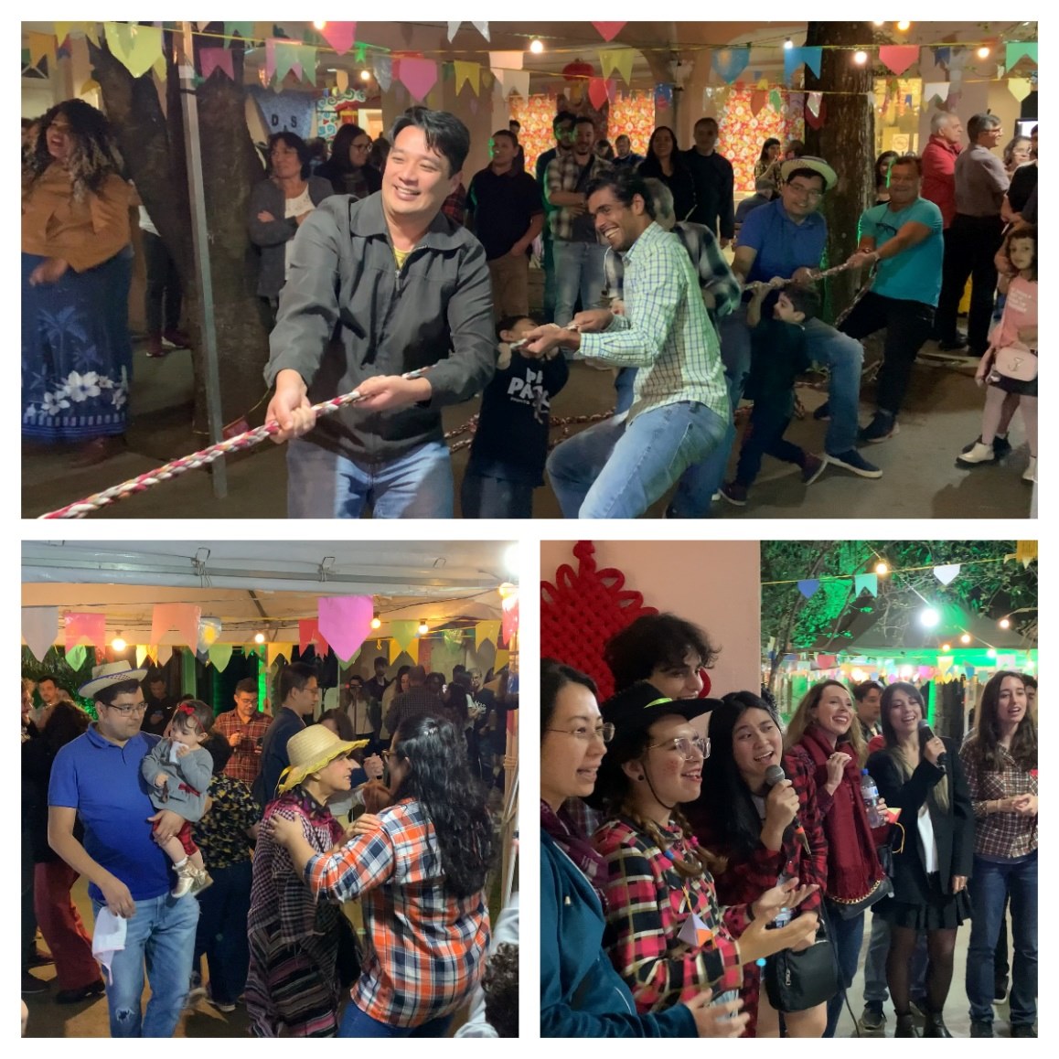 參與者在活動中體驗(yàn)巴西豐收節(jié)文化元素。（圣保羅州立大學(xué)孔子學(xué)院供圖）