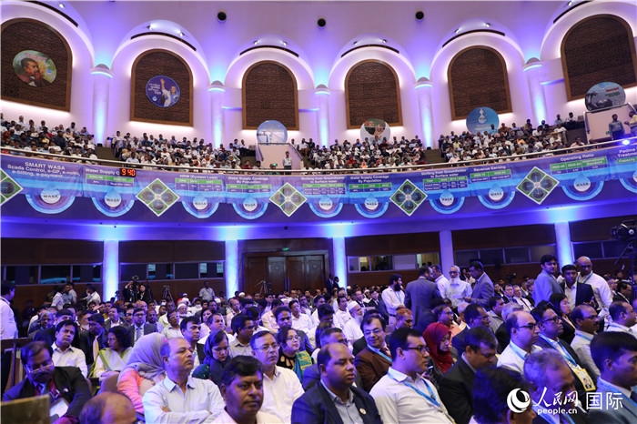 7月13日，達(dá)舍爾甘地污水處理廠項(xiàng)目竣工典禮舉行。人民網(wǎng)記者 孫廣勇攝