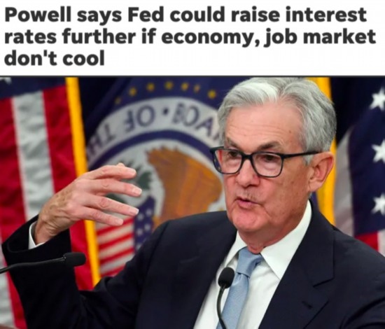  △《今日美國報(bào)》網(wǎng)站報(bào)道截圖（題圖為美聯(lián)儲(chǔ)主席鮑威爾）