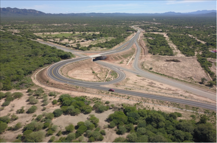 埃爾埃斯皮諾公路項目互通立交航拍。中國中鐵供圖