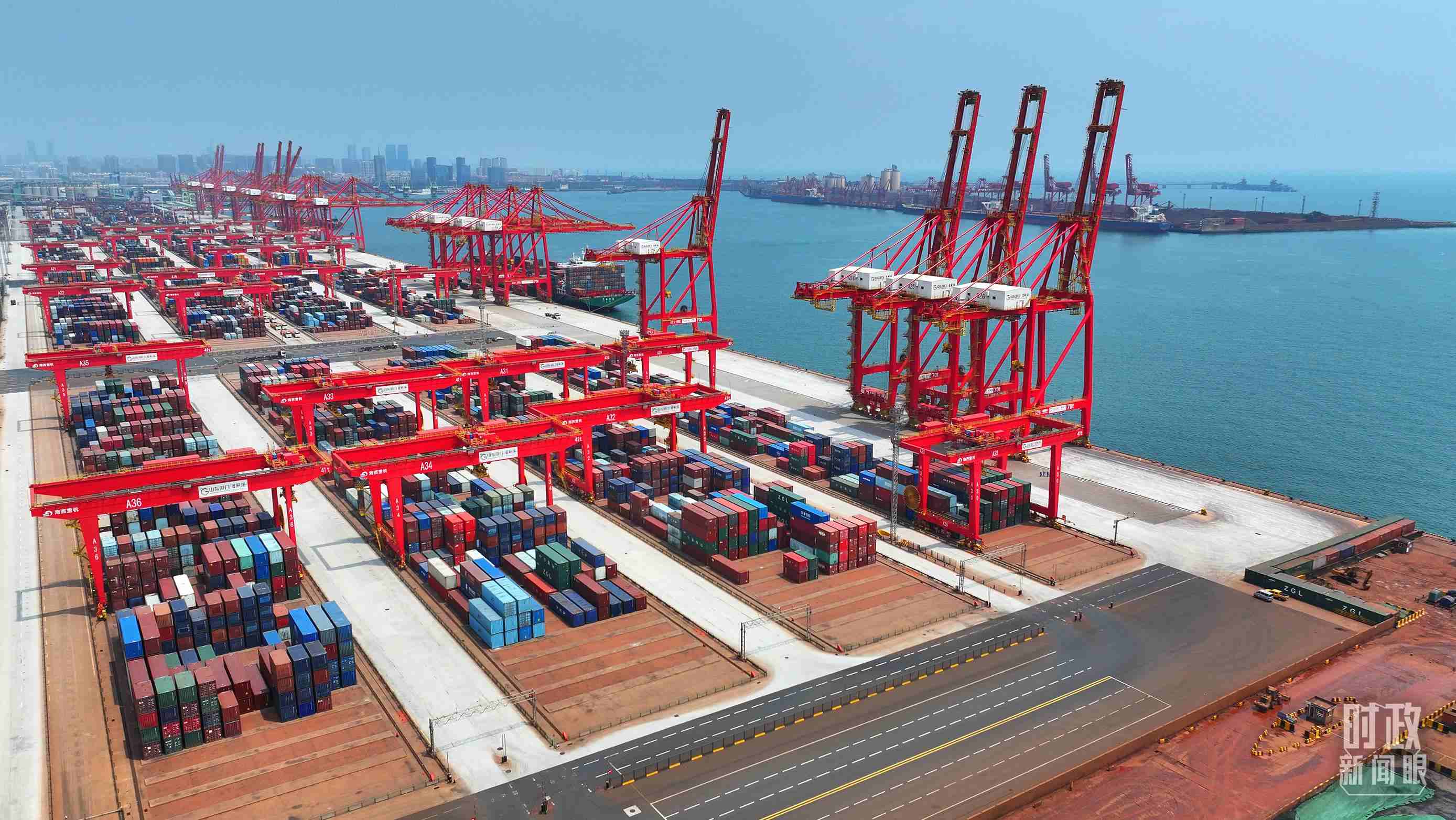 山東日照港。（總臺央視記者范凱拍攝）