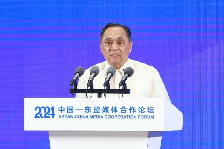 吉米致辭。中國外文局供圖