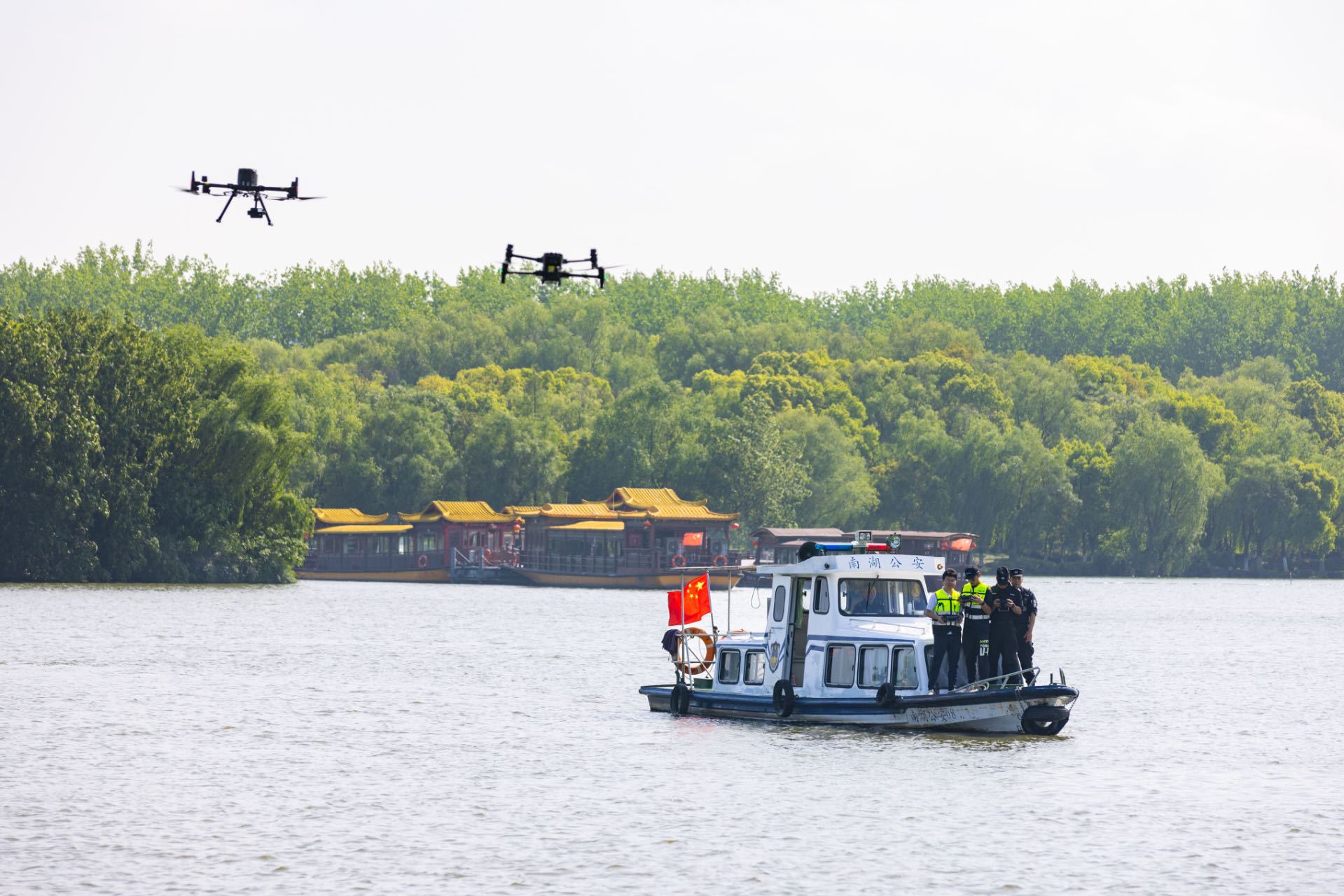 無人機(jī)義警隊(duì)。公安部供圖