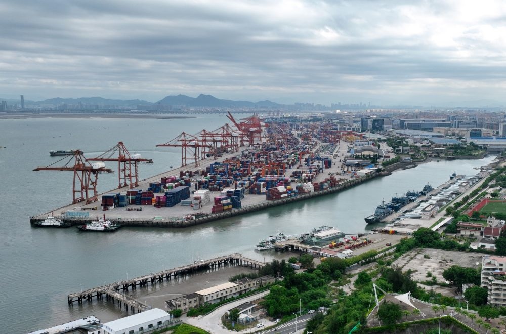 這是中國(guó)（福建）自由貿(mào)易試驗(yàn)區(qū)廈門片區(qū)內(nèi)的廈門海天碼頭（2024年9月4日攝）。