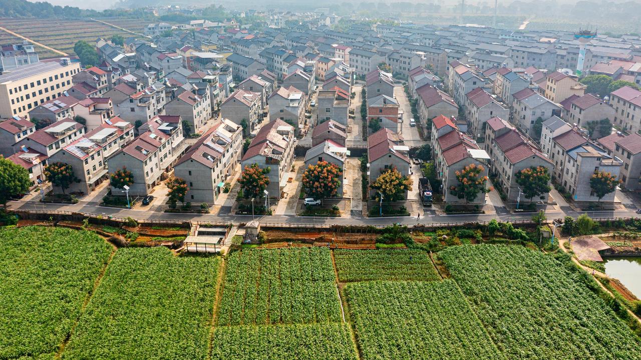 衢州市衢江區(qū)云溪鄉(xiāng)希望新村鳥瞰圖。衢州市衢江區(qū)委宣傳部 供圖