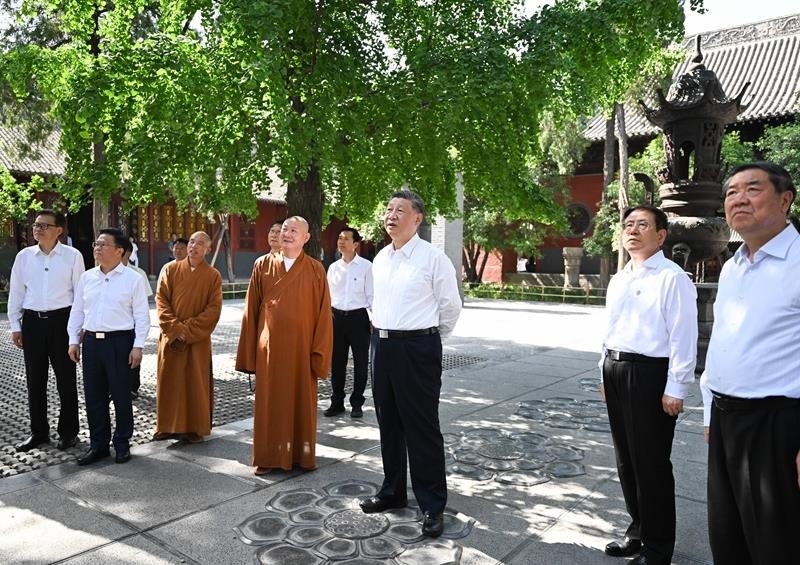 △2025年5月19日，習近平總書記在河南洛陽白馬寺考察。